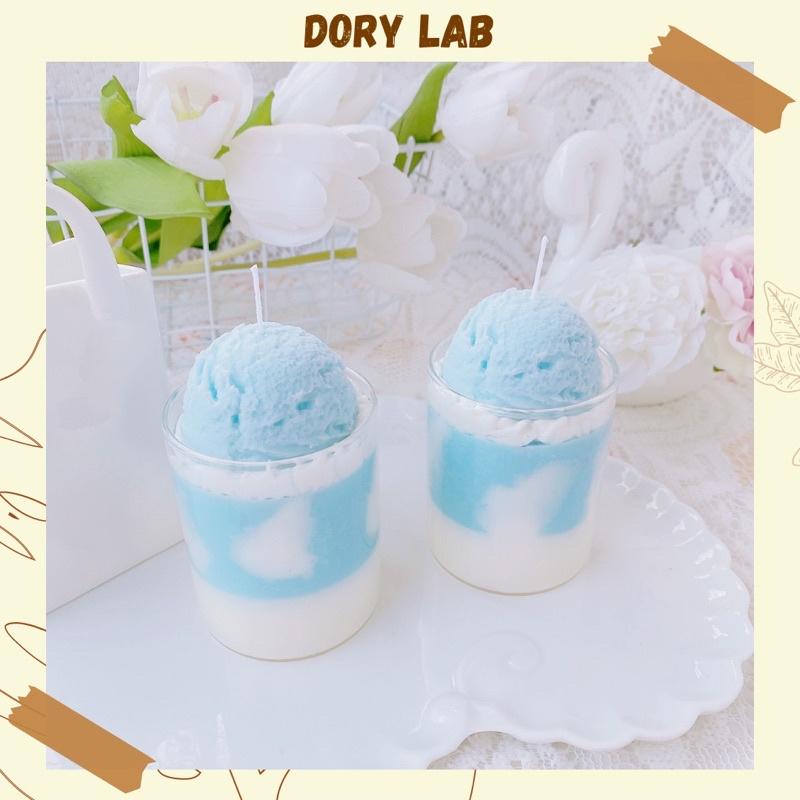 Nến Thơm Ly Viên Kem Bầu Trời Handmade Giúp Thư Giãn - Dory Lab