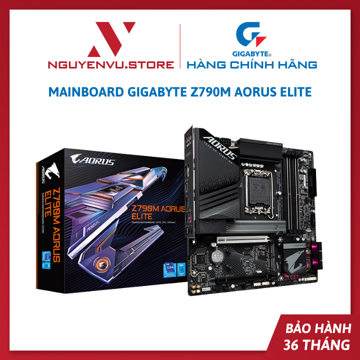 Mainboard Gigabyte Z790M AORUS ELITE (Intel Z790, Socket LGA1700, Micro ATX, 4 khe RAM DDR5) - Hàng Chính Hãng