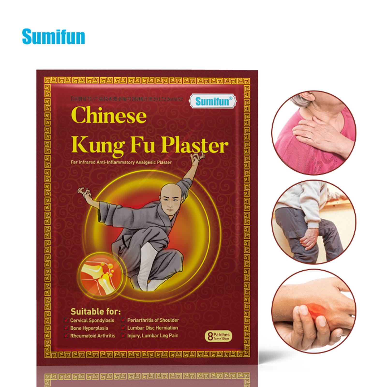 Sumifun 8 Patches Pain Relief Patch Chinese Medicine Plaster for Joint Pain Relief Muscle Soreness Body Fatigue Stiff Neck Shoulder Lower