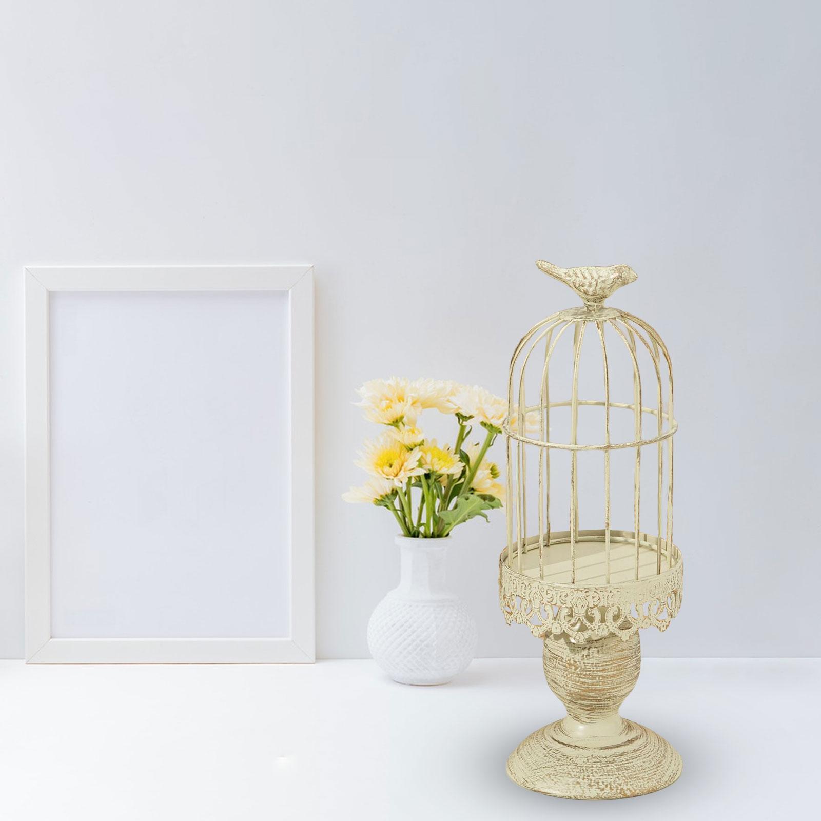 Bird Cage Candle Holder Pillar Candle Holder for Party Events Decoration