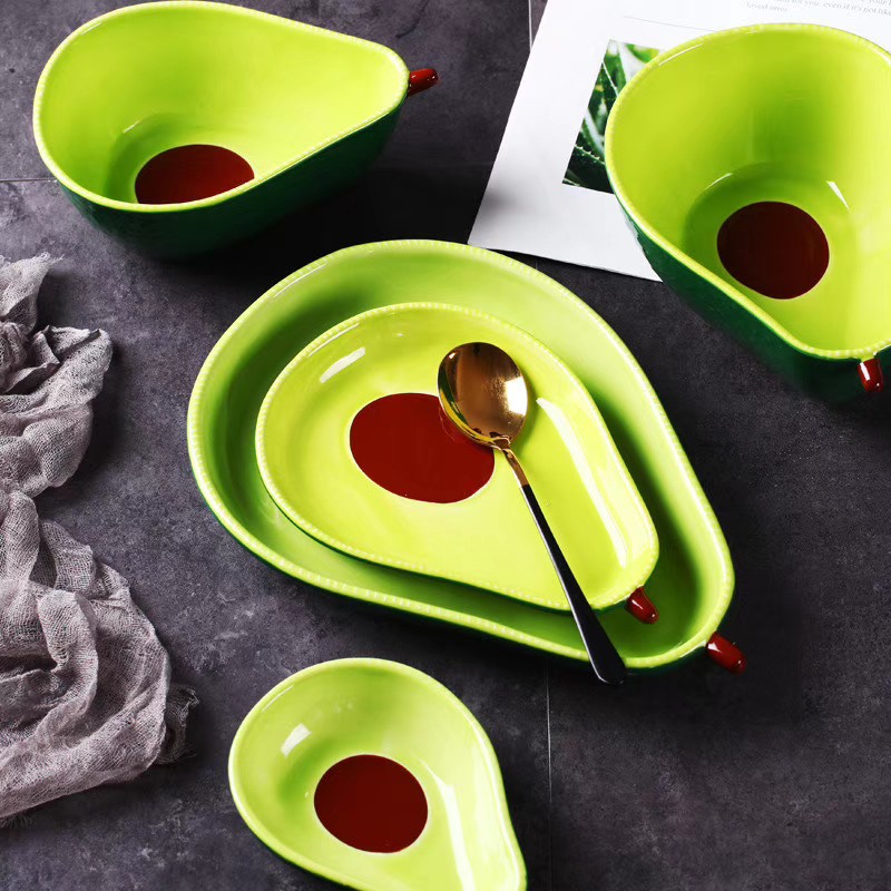 Đĩa sứ ăn dặm hình hoa quả 16cm