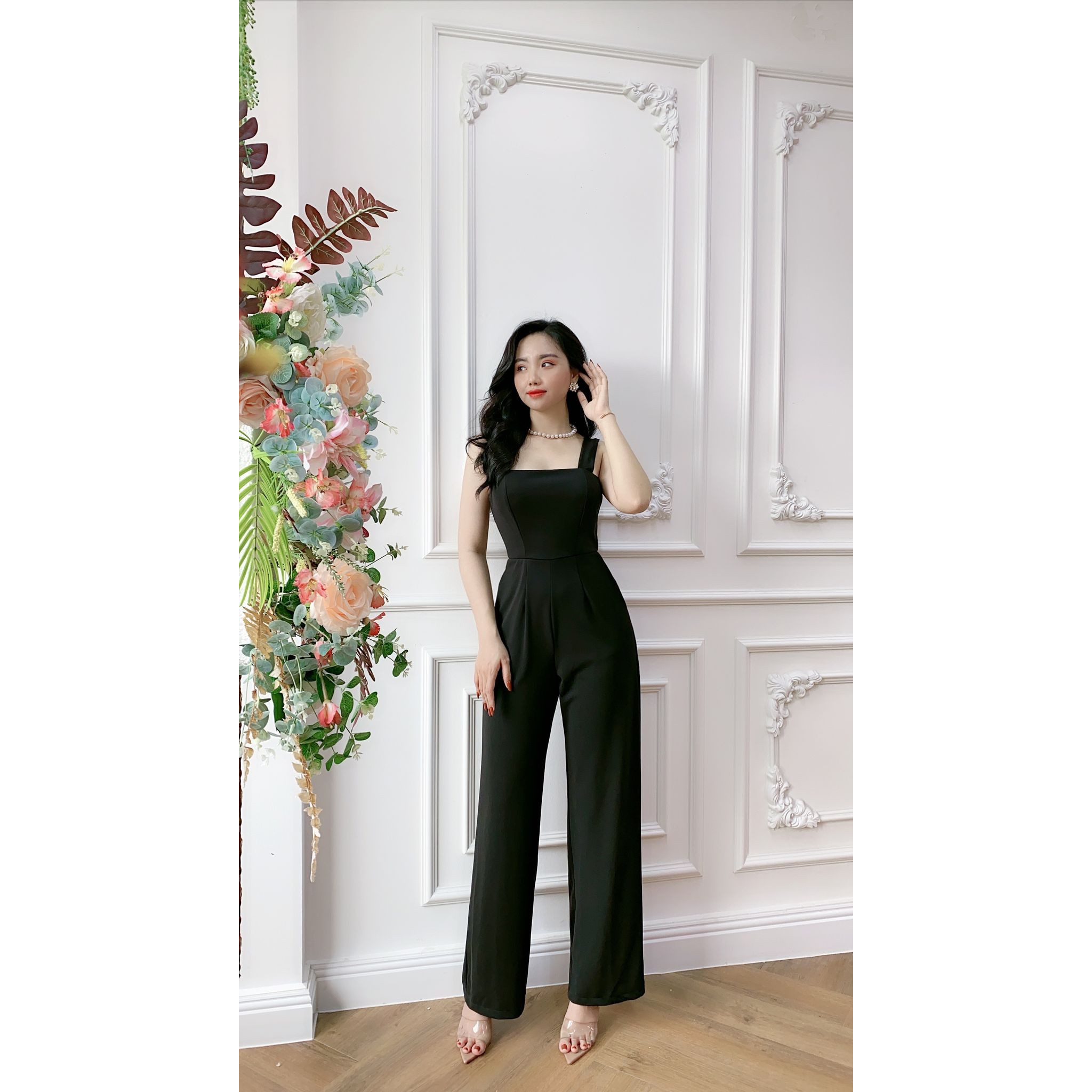 JUMPSUIT 2 DÂY CÚP NGỰC CÓ ĐỆM