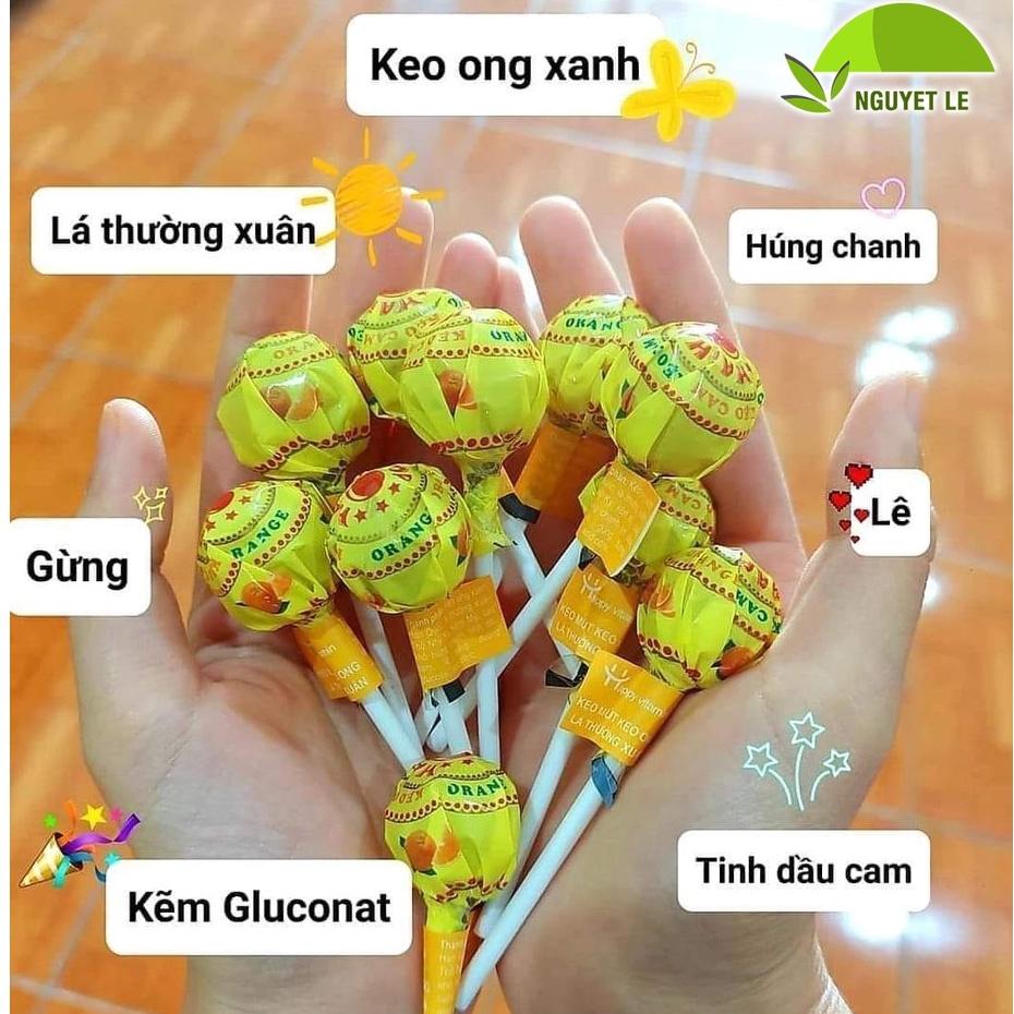 Bộ combo trợ thủ giảm ho - 2 hộp kẹo mút keo ong lá thường xuân Happy Vitamin - Hộp 12 cây