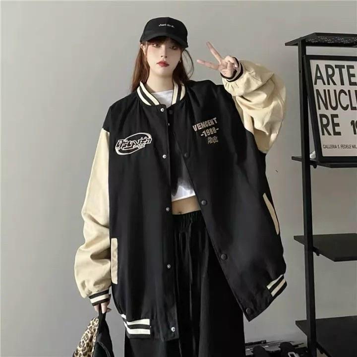 Áo khoác VENCEDE 1988 jacket da lộn 2 lớp unisex nam nữ , Bomber Jacket chất nhung gân dày dặn lót dù / Nam nữ unisex
