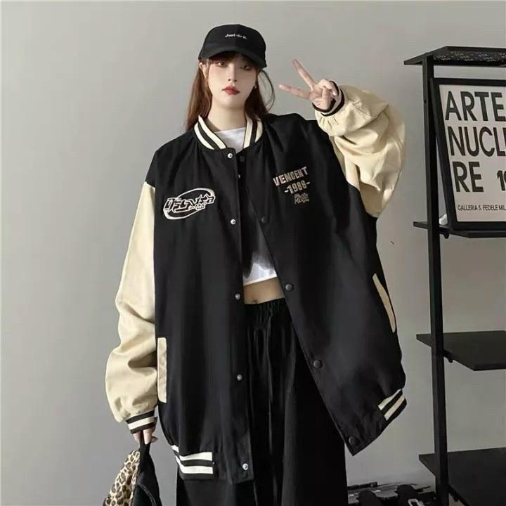 Áo khoác VENCEDE 1988 jacket da lộn 2 lớp unisex nam nữ (Ảnh thật/có sẵn), Bomber Jacket chất nhung gân dày dặn lót dù / Nam nữ unisex