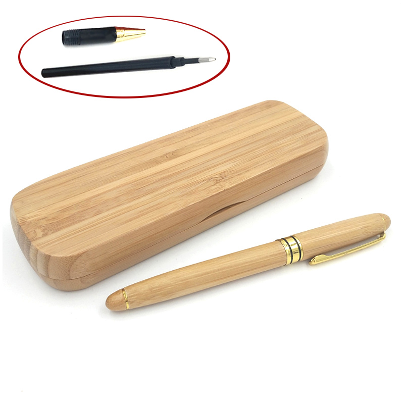 Bút ký mực bi vỏ tre kèm hộp tre đẹp và độc đáo