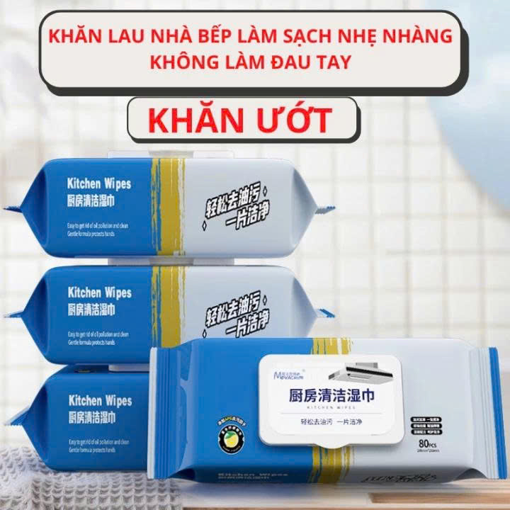 80 Khăn Giấy Lau Đa Năng - Chất Liệu An Toàn - Lau Chén Đĩa , Lau Nhà Bếp..vv