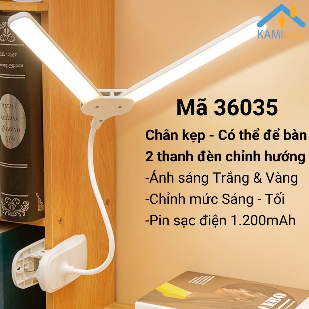 Đèn bàn học kẹp bàn chống cận, đèn học led để bàn điều chỉnh 3 chế độ sáng thông minh