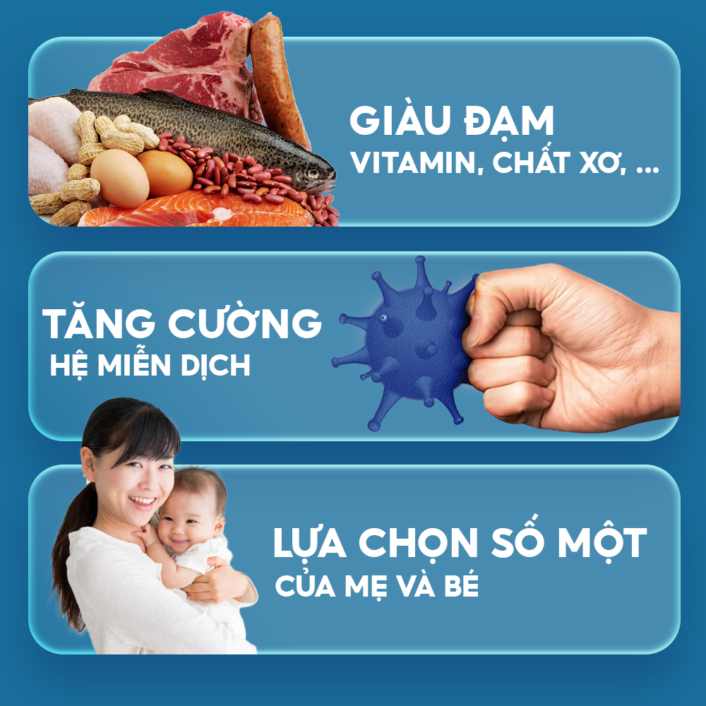 Bột Ăn Dặm Humababy Vị Thịt Gà Rau Củ - Hộp 10 Gói x 25g