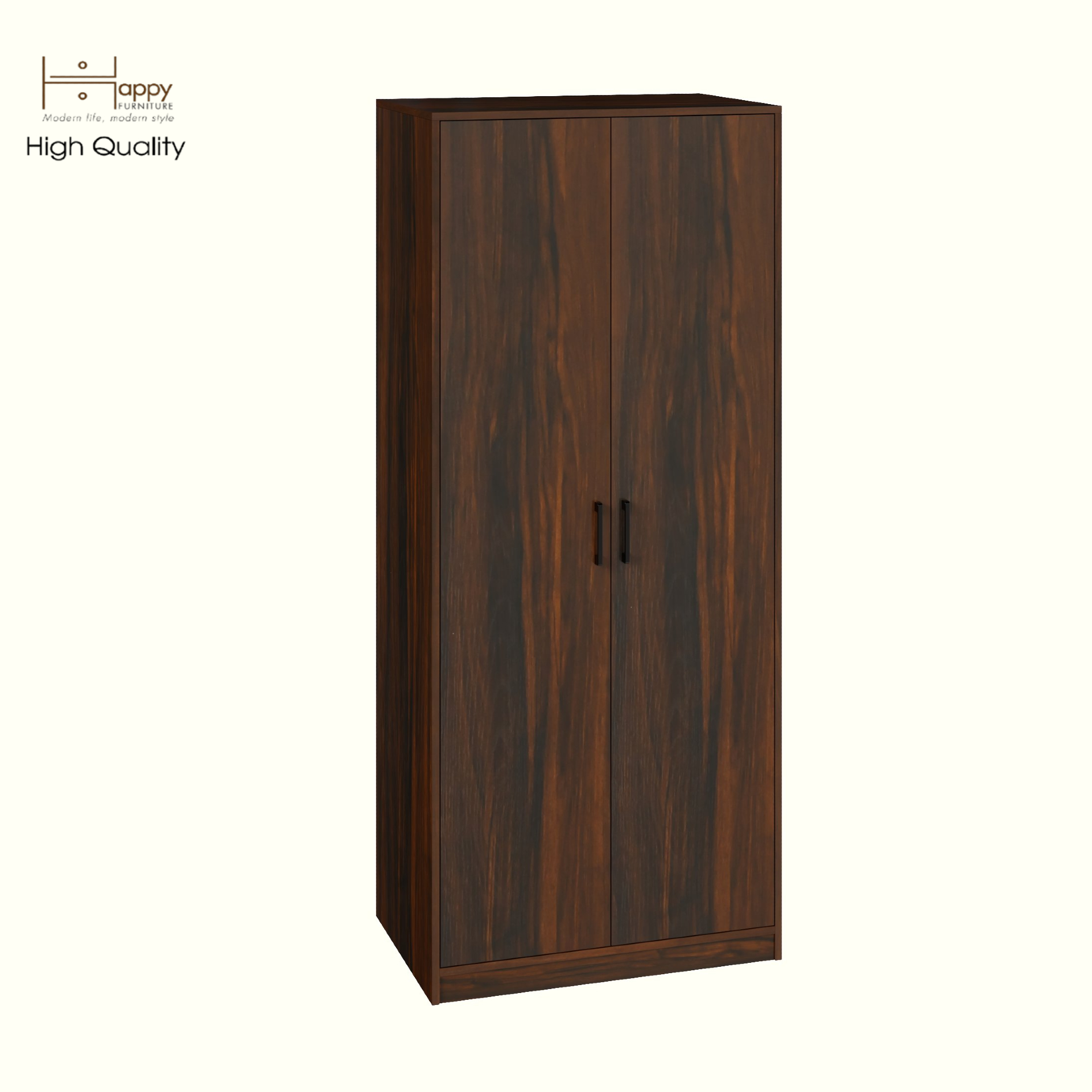 HAPPY FURNITURE , HEINEE - Tủ quần áo 2 cửa mở, TCM_216 , 80cm x 54cm x 190cm DxRxC, sản phẩm phổ thông