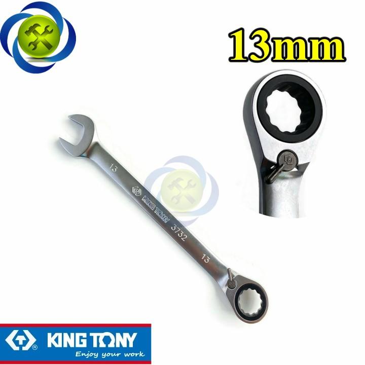 Cờ lê vòng miệng tự động 13mm Kingtony 373213M có khóa gạt