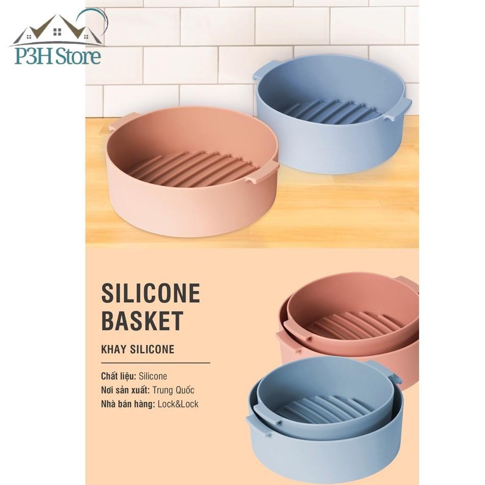 Khay silicone dành cho nồi chiên không dầu và lò vi sóng Lock&Lock 3.5L và 5L, CKB002 CKB003 chịu nhiệt độ cao dễ dàng vệ sinh