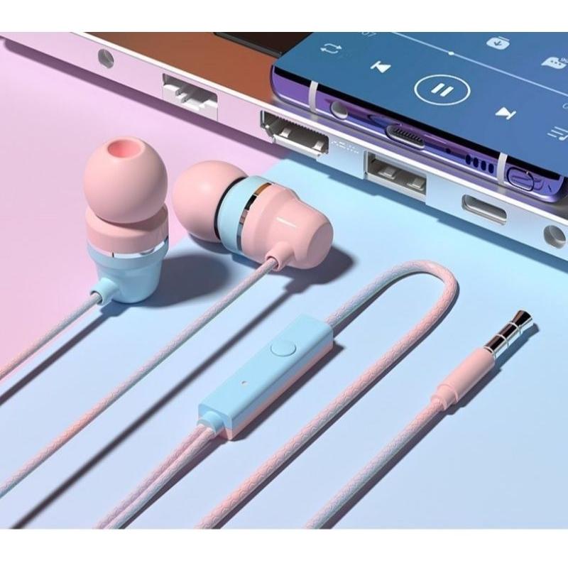 Tai nghe có dây TEKKIN WL07 Bass Có Mic Khử Tiếng Ồn HiFi PC Máy Tính - hàng chính hãng - Hồng