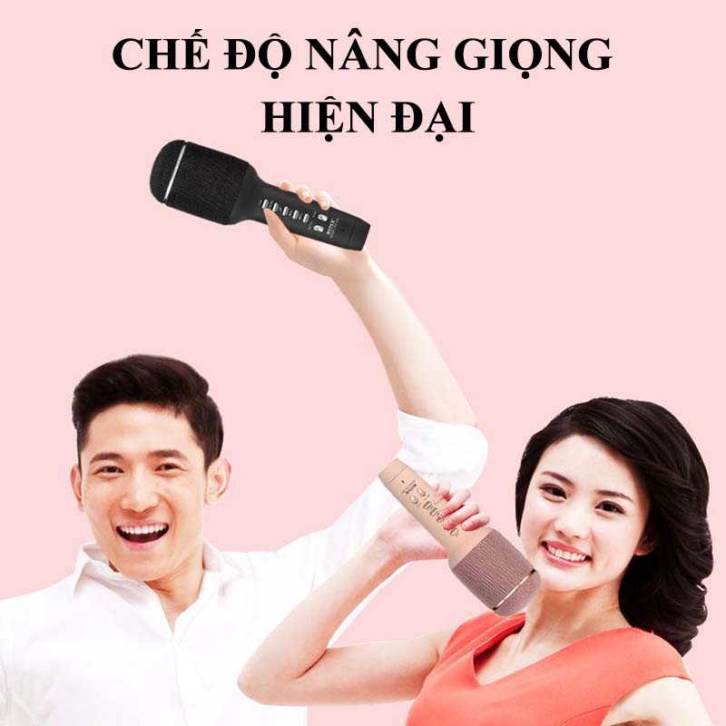 Micro Không Dây Hát Karaoke Kèm Loa Bluetooth Mini Cao Cấp WS-900 Nâng giọng cực chất Loa Bluetooth Karaoke Mini Gia Đình Có Thu Âm Có Thẻ Nhớ USB AUX Mic LiveStream Không Dây Giá Rẻ Bản Nâng Cấp