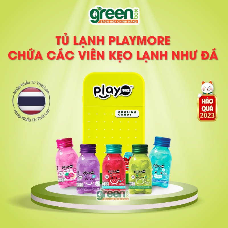 Hộp kẹo the không đường Playmore Thái Lan 110g