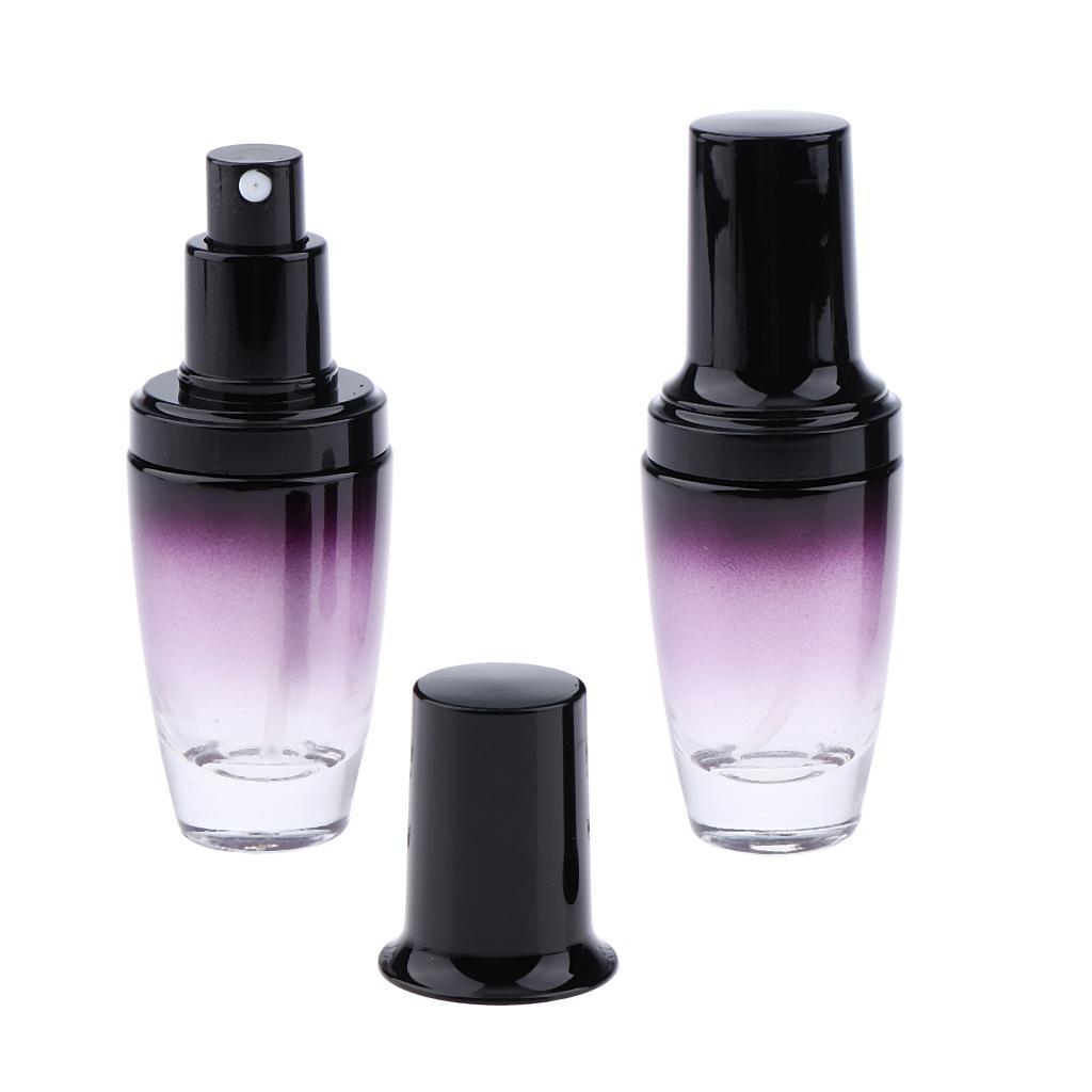 2Pcs Glass Perfume Empty Bottle Atomizer Pump Sprayer Refillable Travel