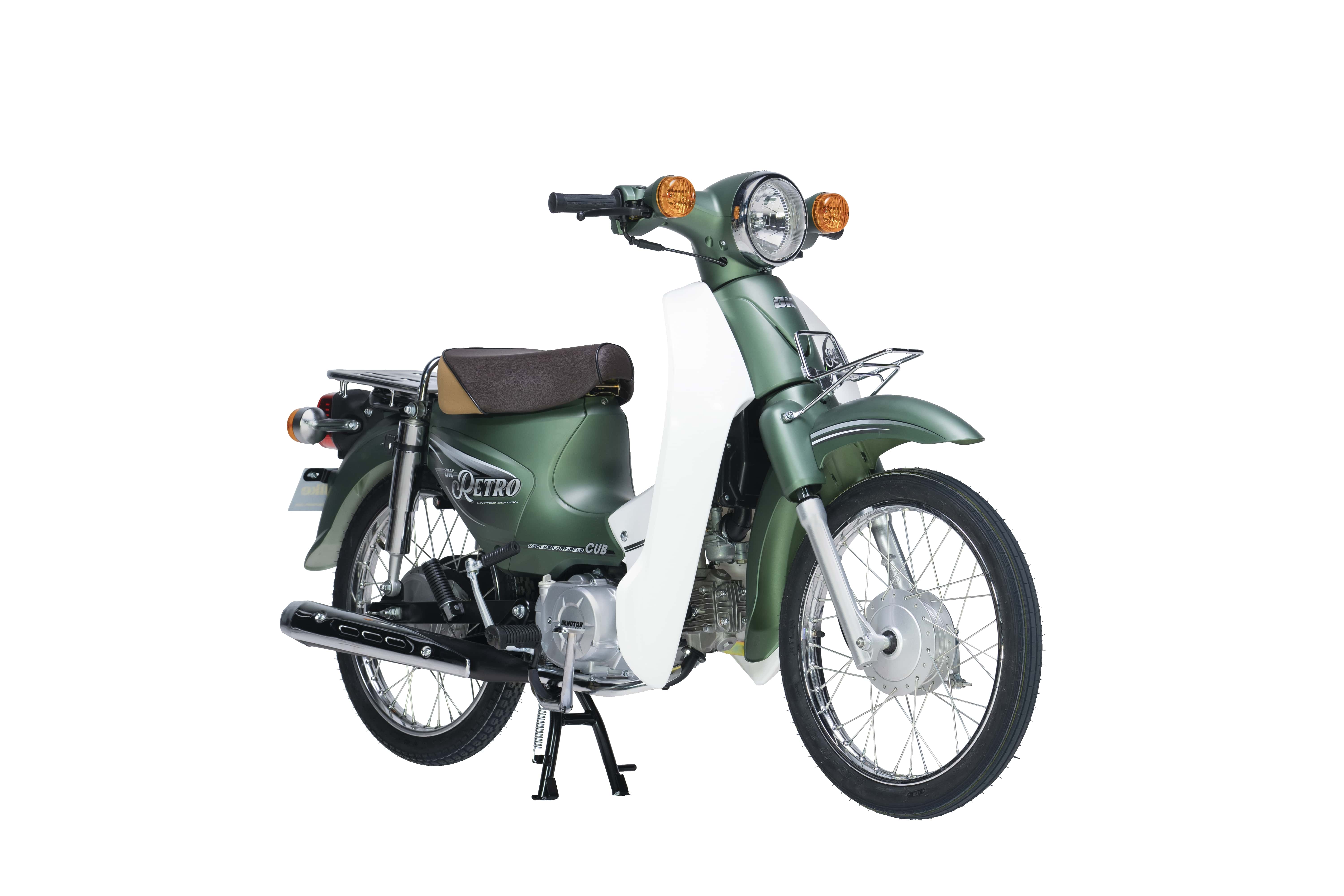 Xe Máy 50cc DK Retro - Màu Xanh Rêu Sần