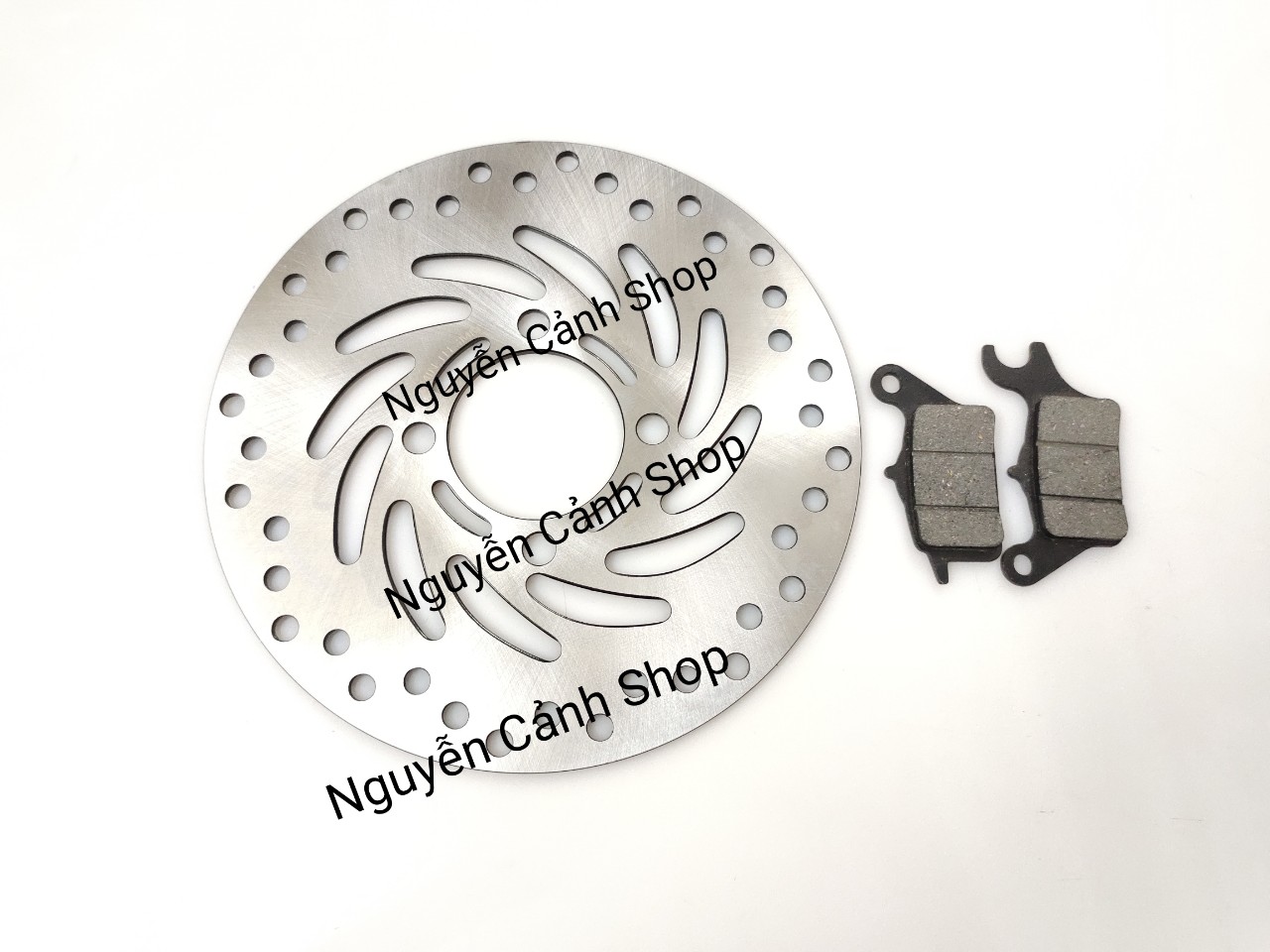 Combo đĩa + bố thắng cho xe wave S110 sirius