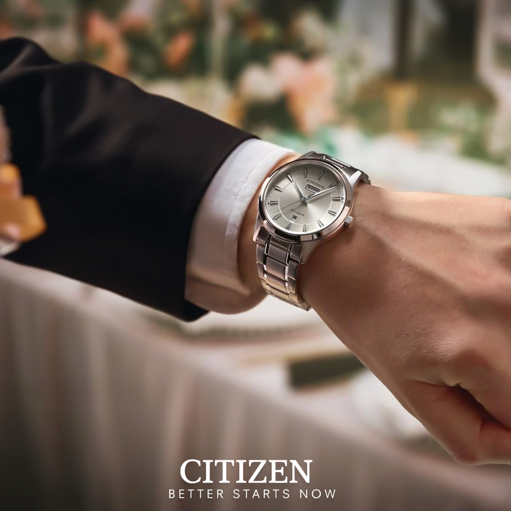 Đồng Hồ Nam Citizen Eco-Drive Dây Thép Không Gỉ AW0100-86B - Mặt Bạc (40mm)