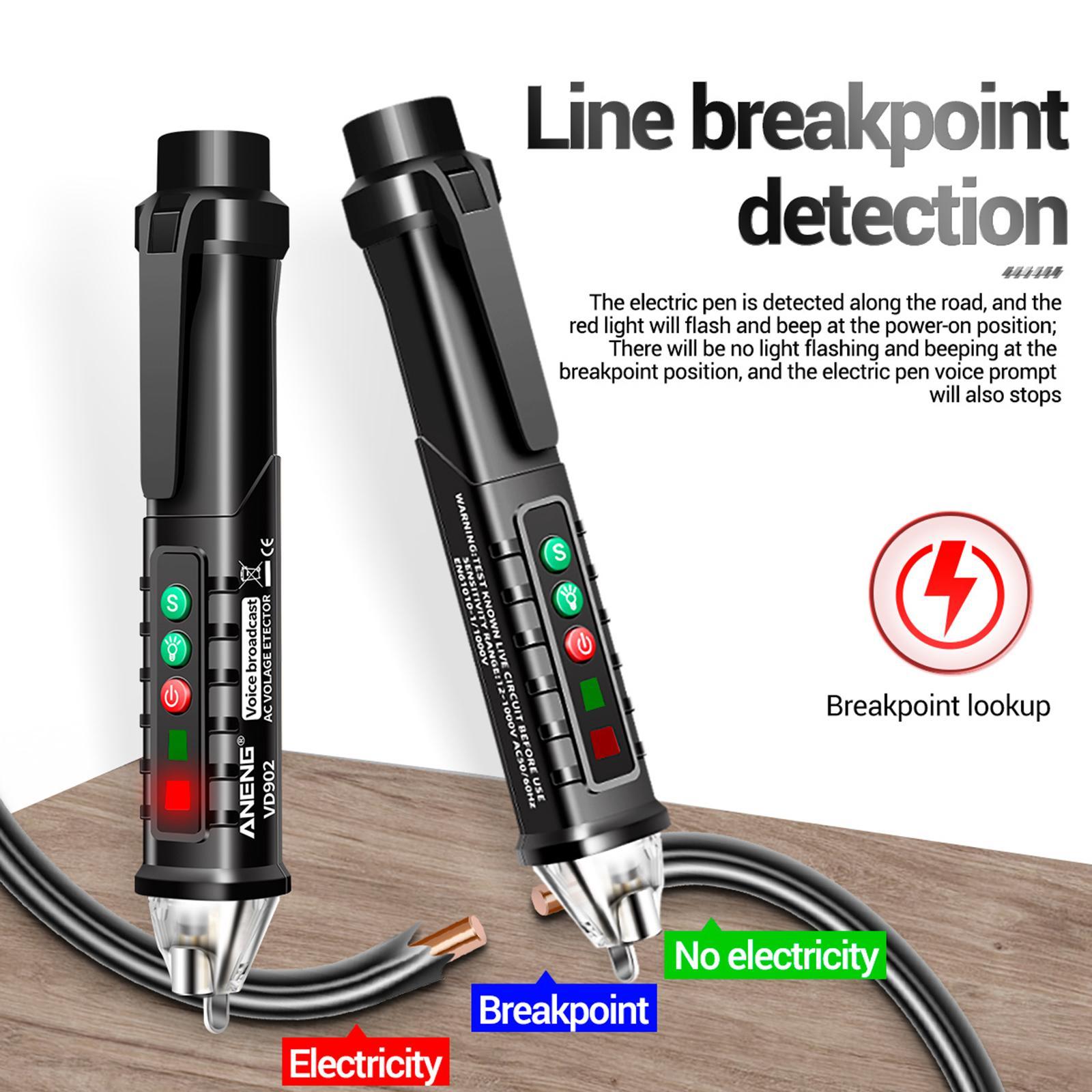 Voltage Tester Pen Voltage Non Contact Voltage Measuring Tool Multifunctional Electrical Tester Circuit Testing Electric Tester Pen