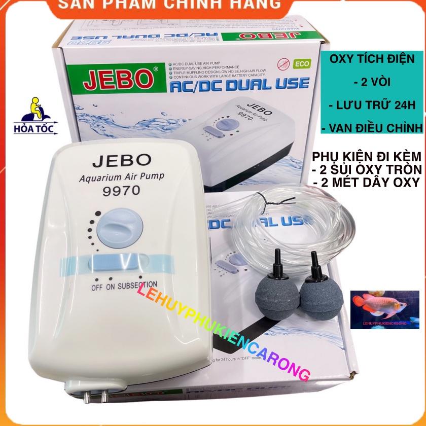 Máy Sủi Oxy TÍCH ĐIỆN 2 Vòi JEBO 9950/9970 | Tặng Kèm Phụ Kiện