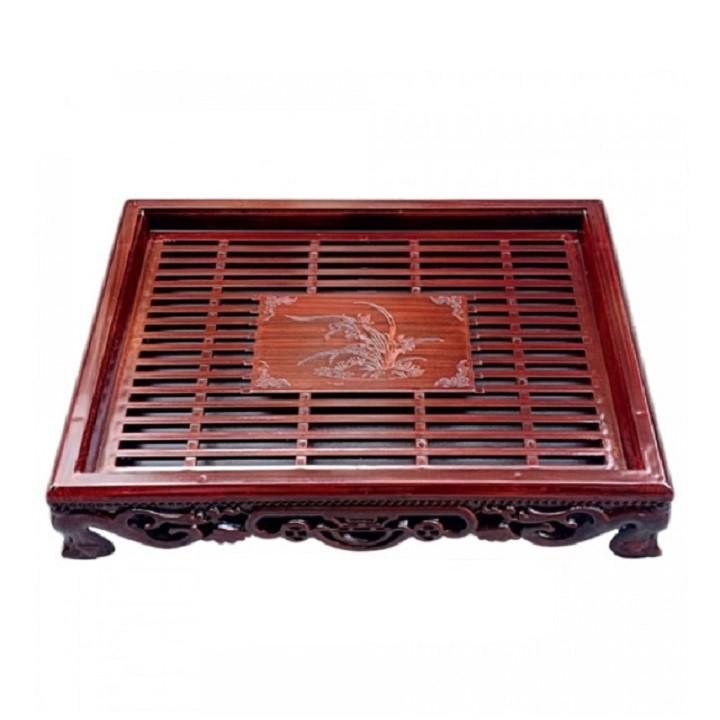 Khay trà giả gỗ có chân đế chữ nhật sang trọng kiểu dáng mới cho mọi nhà