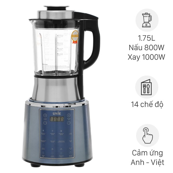 Máy làm sữa hạt xay nấu cao cấp UNIE V6S công suất 1800W dung tích 1.75L - Hàng Chính Hãng