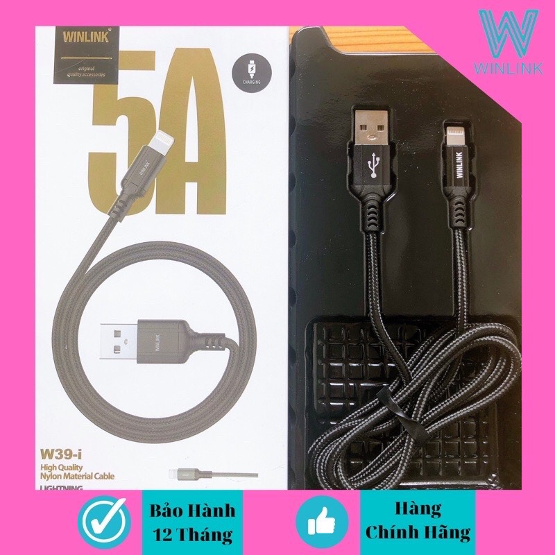 DÂY SẠC IPHONE WINLINK W39 (IPHONE 5 -&gt; XS MAX) - Hàng chính hãng