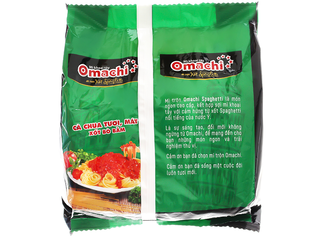 Thùng 30 gói mì trộn Omachi xốt Spaghetti 91g