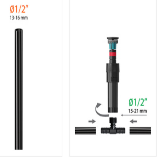 Tê ren ngoài Claber  21 mm ra ống 1/2"(16 mm) 91072