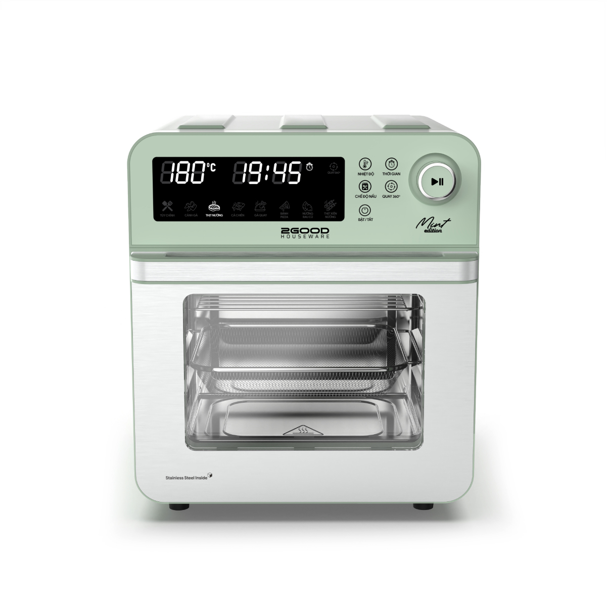 Nồi Chiên Không Dầu 2GOOD Vortex S-19, Nhiệt Max 230°C - Hàng Chính Hãng