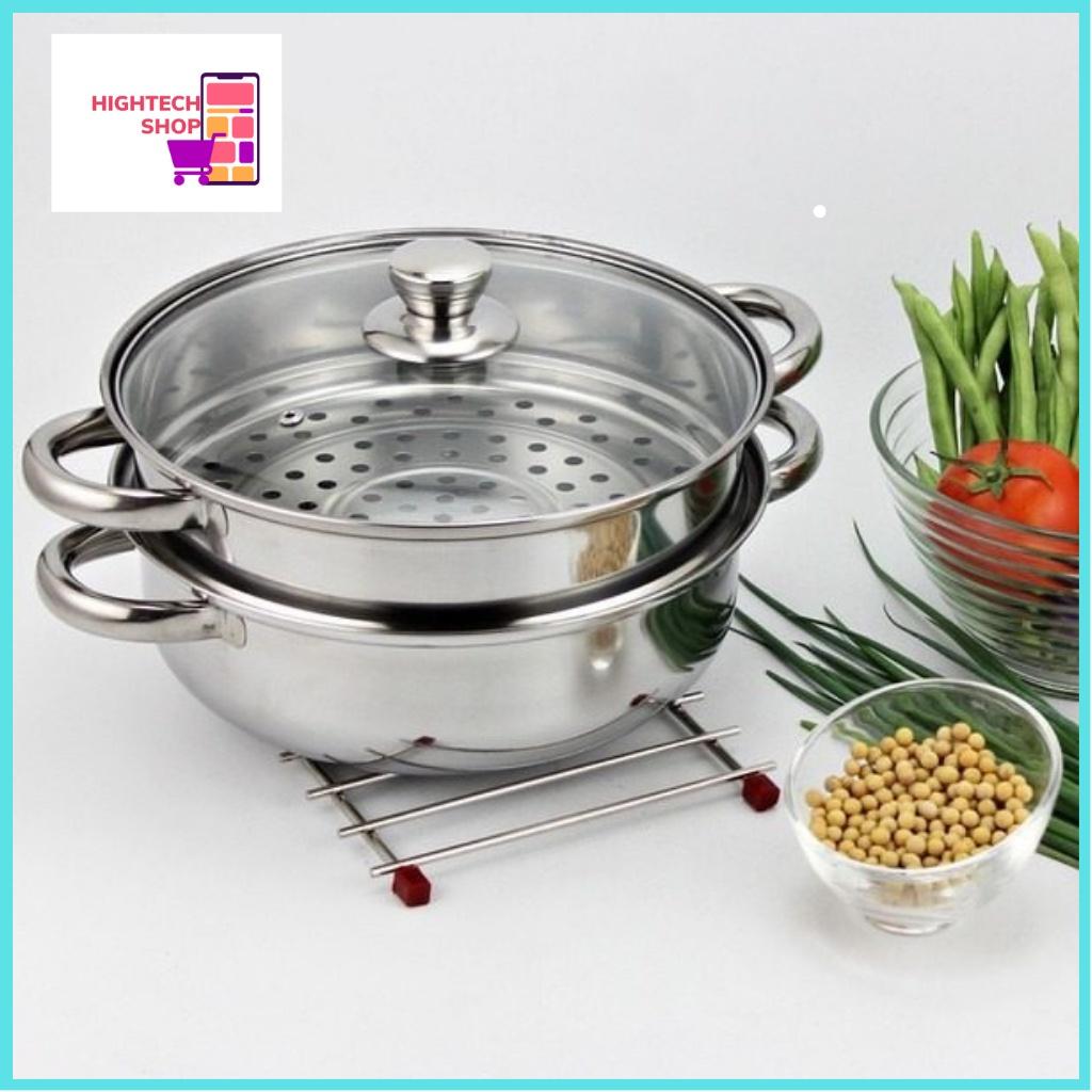 NỒI HẤP XỬNG 2 TẦNG INOX MẶT KÍNH