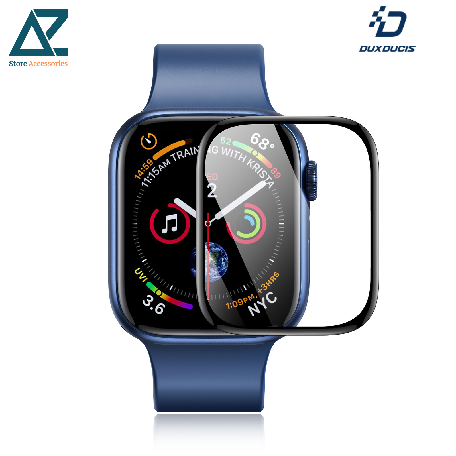 Bộ 2 Miếng Dàn Màn Hình PMMA Dành Cho Apple Watch 9 / 8 / 7 / 6 / 5 / 4 / SE / SE 2, Dux Ducis, chống vân tay_ Hàng chính hãng