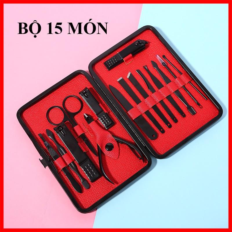 Bộ bấm móng tay 15 Món - Bộ Kềm Cắt Móng Tay Cao Cấp