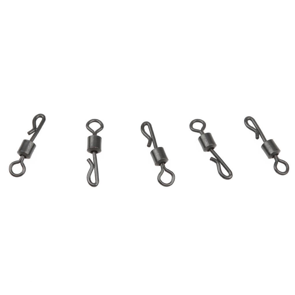 50pcs Ball Bearing Fishing Rolling Swivels Connectors Carp Trout Fishing Accessory