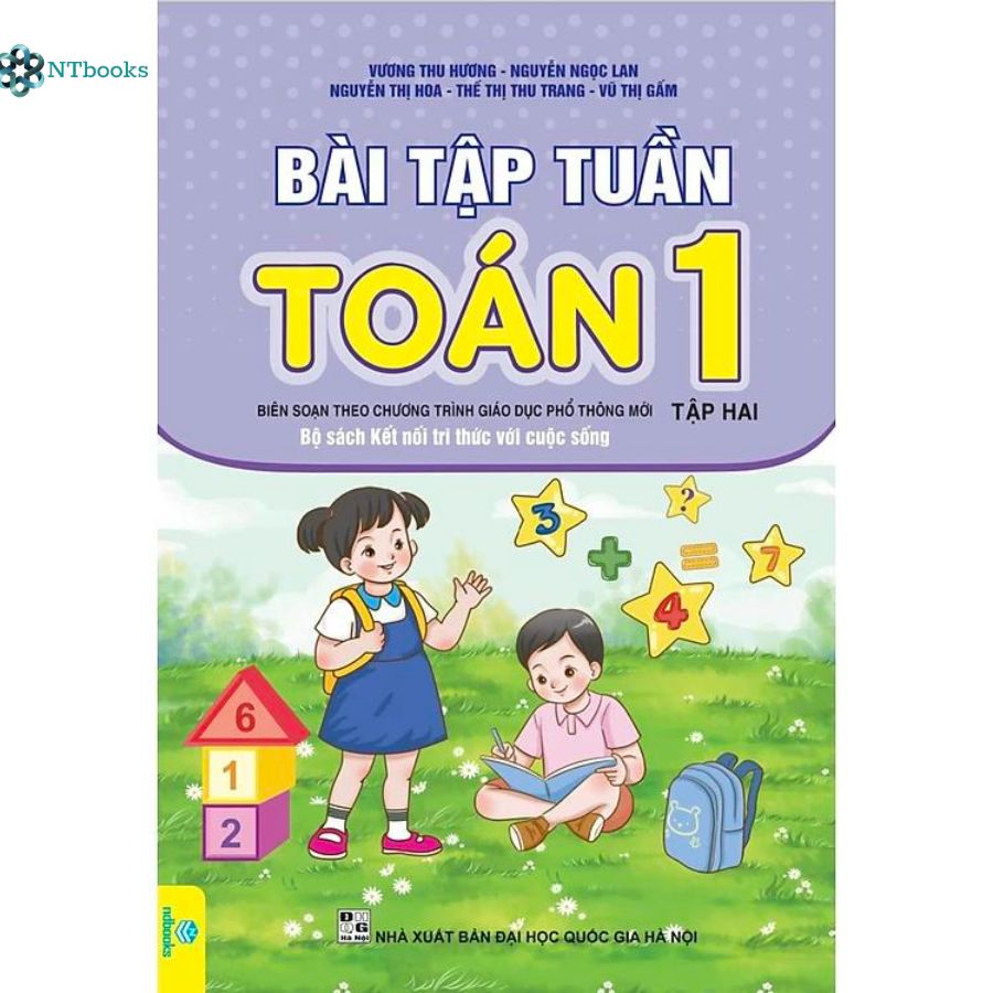 Combo 2 cuốn Sách Bài Tập Tuần Toán 1 Tập 1 + Tập 2 - Kết Nối - Biên soạn theo chương trình GDPT mới