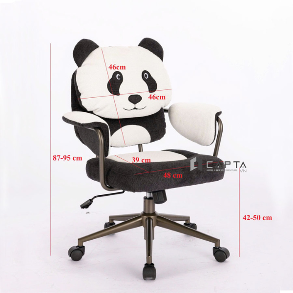 Ghế làm việc nhỏ gọn nệm vải Gấu trúc CE23002-F Nội thất Capta