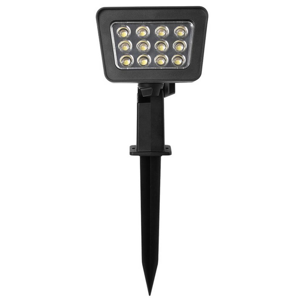Đèn chiếu tiểu cảnh năng lượng mặt trời với 12 hạt đèn LED cung cấp ánh sáng LED sáng. Tích hợp pin sạc 2200mAh để lưu trữ năng lượng