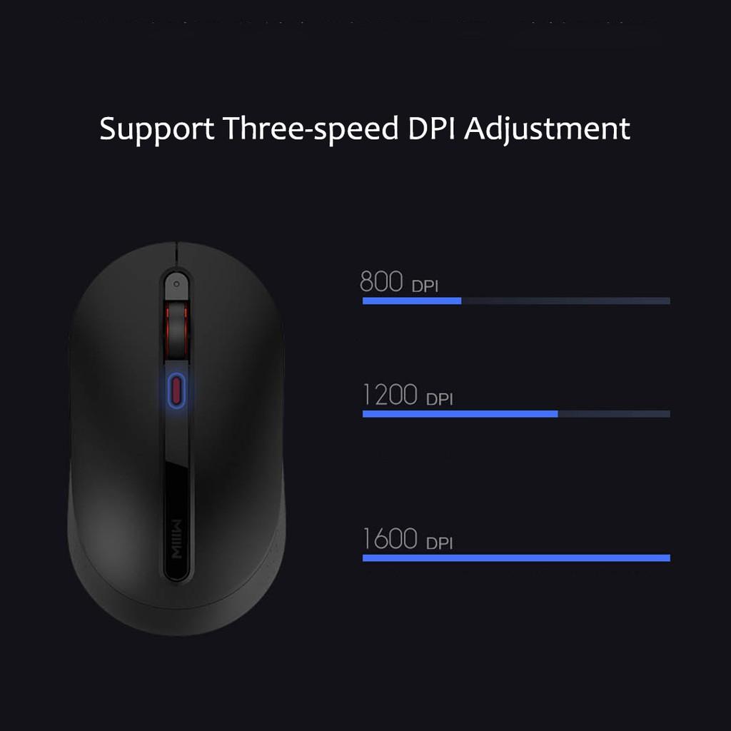 Chuột Không Dây + Đầu Thu Xiaomi Miiiw DPI Đa Tốc Độ Có Thể Tắt Tiếng 2.4ghz Cho Máy Tính Văn Phòng Hàng nhập khẩu Hàng nhập khẩu