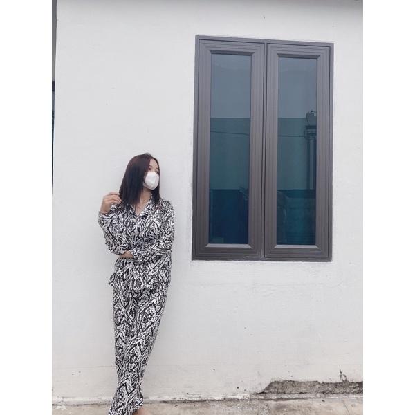 Đồ Bộ Nữ Pijama Mặc Nhà Tay Dài Quần Dài Cao Cấp Chất Dày Ấm Mặc Thu Đông Cực Thích PJM001