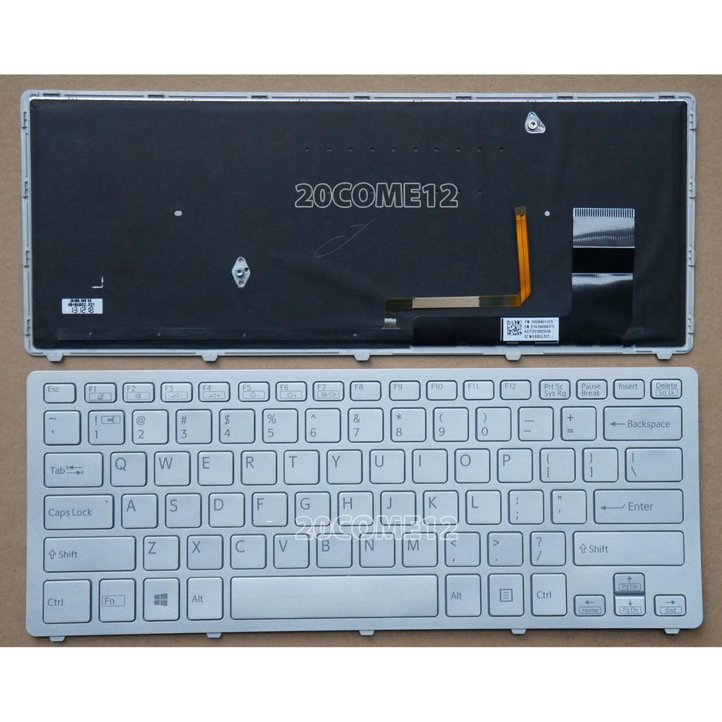 (KEYBOARD) BÀN PHÍM LAPTOP  DÀNH CHO SONY SVF 14N/FIT 14N dùng cho CÁP THẲNG NẰM GÓC: SVF14N