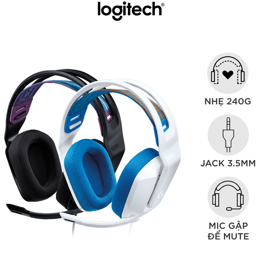 Tai Nghe Gaming Có Dây Logitech G335 - Màu