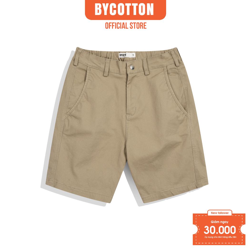 Quần Short Kaki Nam Màu Be BY COTTON Beige Kaki Shorts