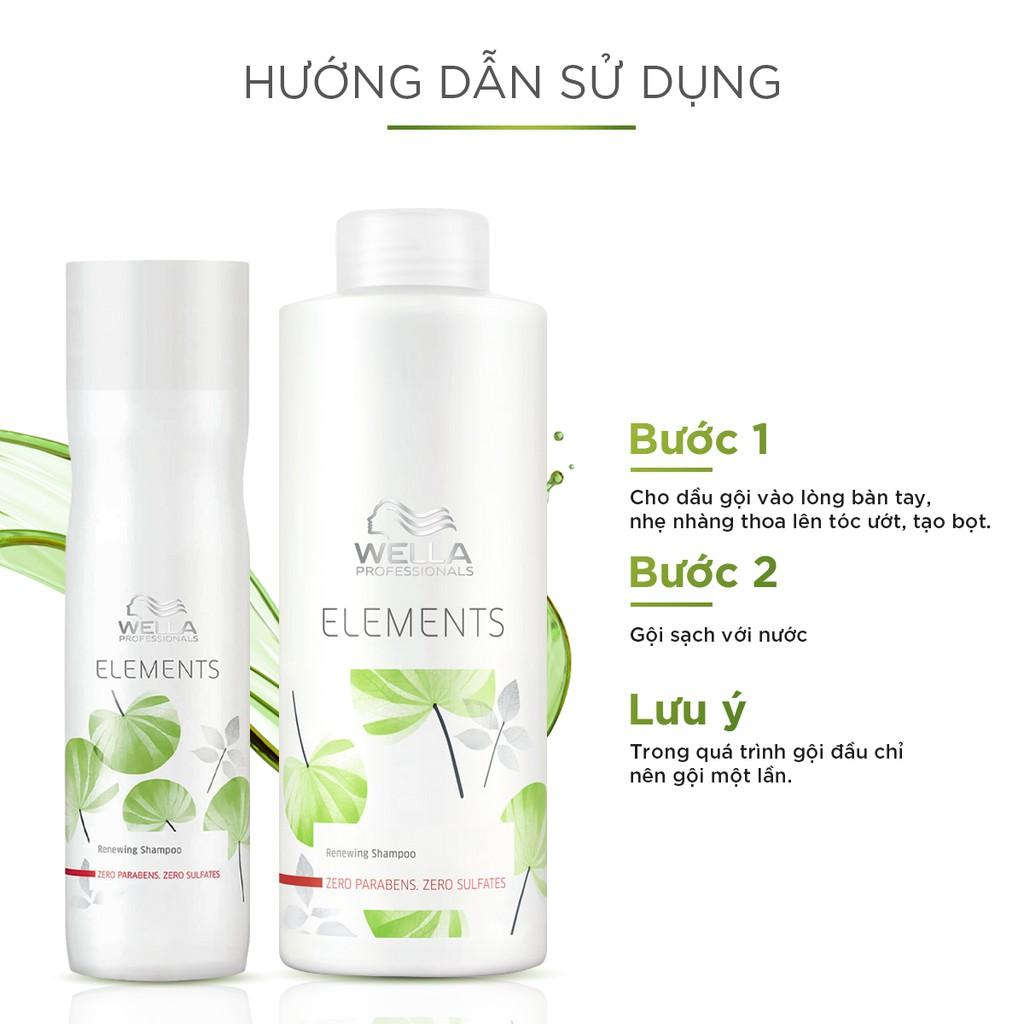 Dầu Gội Wella Elements Phục Hồi Độ Ẩm, Nuôi Dưỡng Và Bảo Vệ Sợi Tóc Cao Cấp Renewing Shampoo