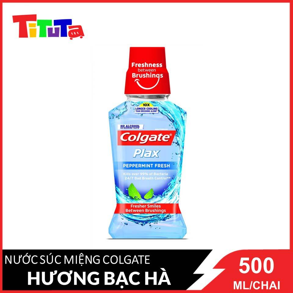 Nước Súc Miệng Colgate Plax Peppermint Bạc Hà The Mát (500ml) - 1525268