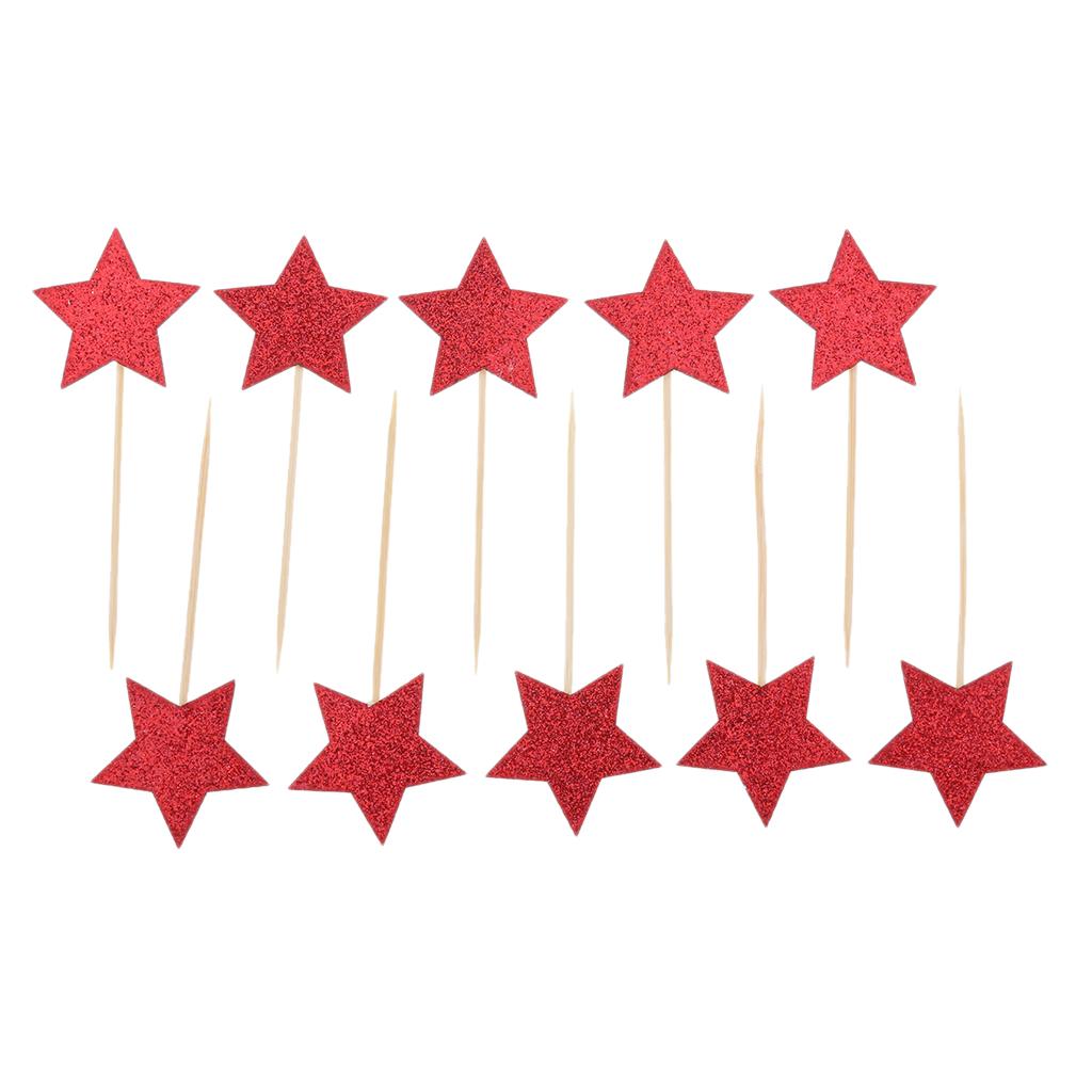 4/10 Pieces Glitter Handmade Beautiful Love Heart Cupcake Toppers Cake Birthday Party Wedding Party Decoration