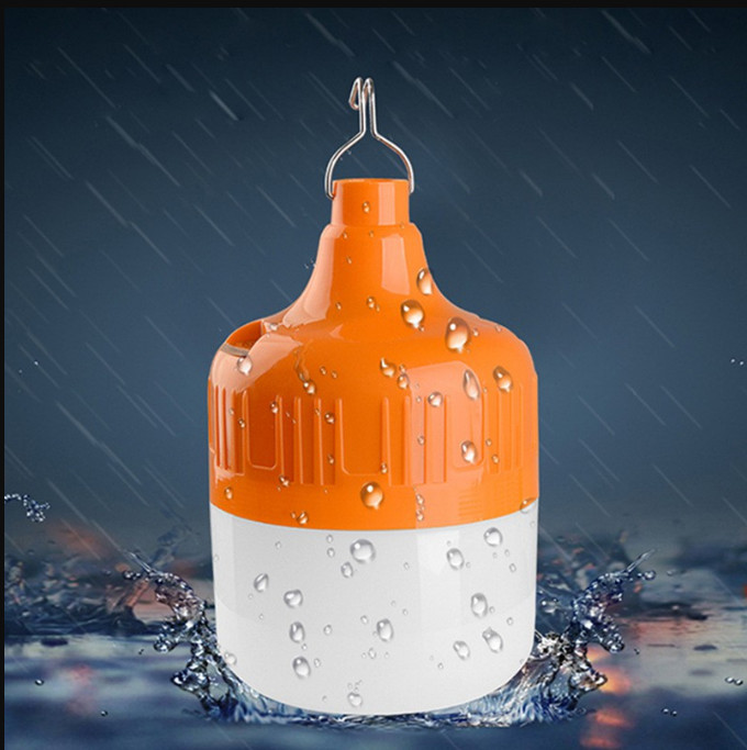 Bóng đèn tích điện 100W 150W  sạc pin qua cổng usb ánh sáng Led sáng liên tục từ 6-8h chịu nắng mưa