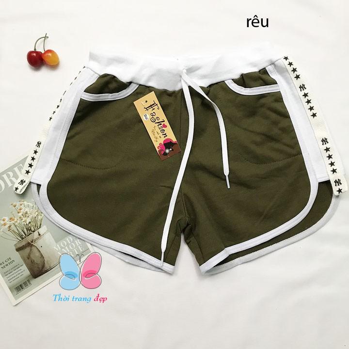 Quần đùi nữ từ 45-53kg - quần sọt short nữ thun da cá lưng trắng, cho bạn gái năng động