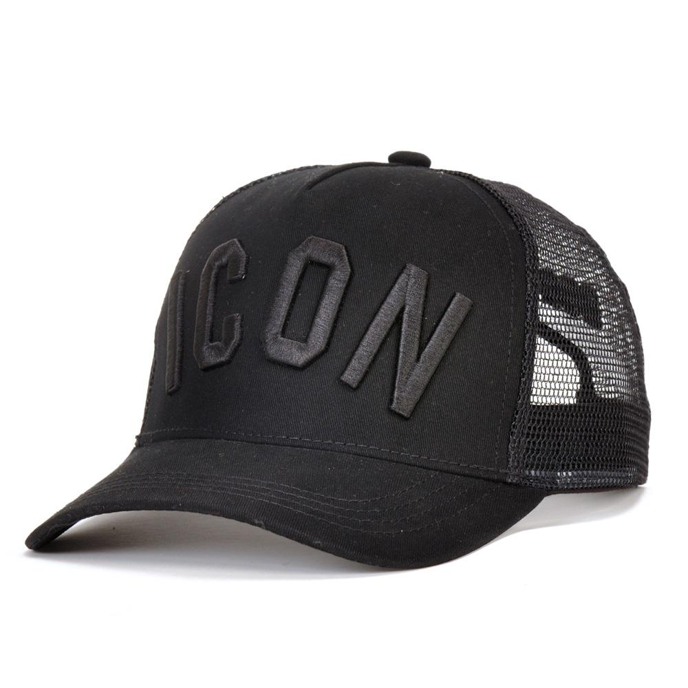 DSQICOND2 DSQ Lưới Mùa Hè Nón Lưỡi Trai Nam Nữ Thêu Biểu Tượng Chữ Bố Nón Hip Hop Trucker Cap Hombre Gorras casquette - Blue