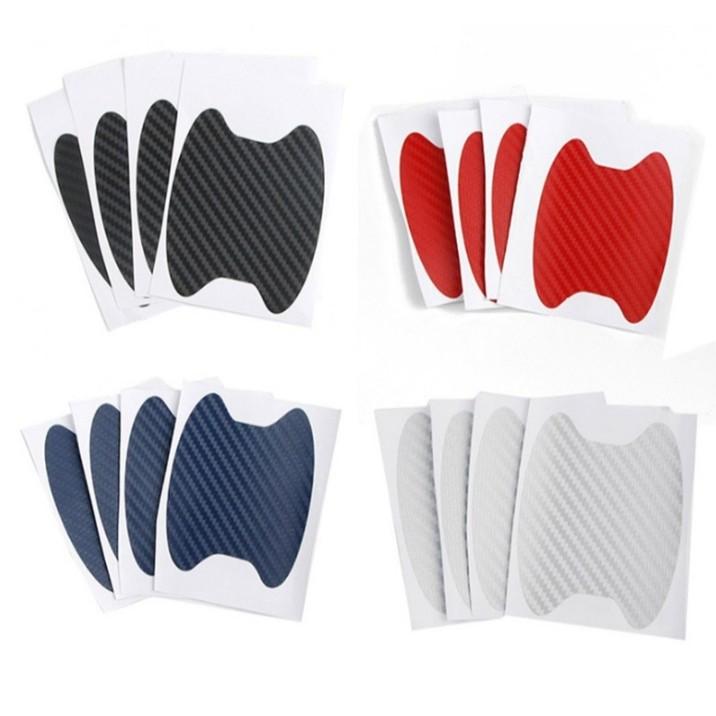 Bộ 4 Vỏ Bọc Tay Nắm Cửa Xe Hơi Bằng Sợi Carbon Chống Trầy Xước, Set 4 decal chống trầy xước trang trí HÕM CỬA ô tô